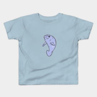Outrageously Cute Manatee with Bubbles Kids T-Shirt